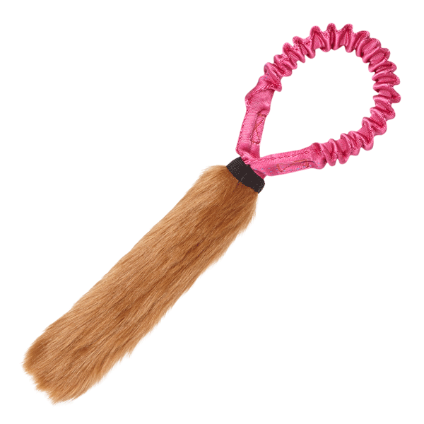 Antelope Faux Fur Pocket Bungee with Pink Handle